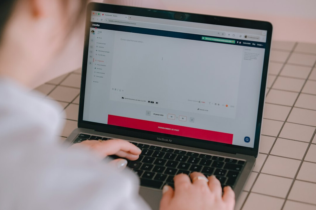 person learning python on laptop