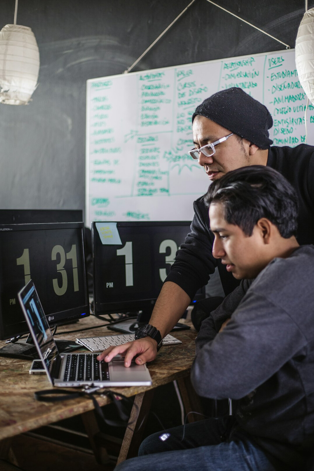 team collaborating on code